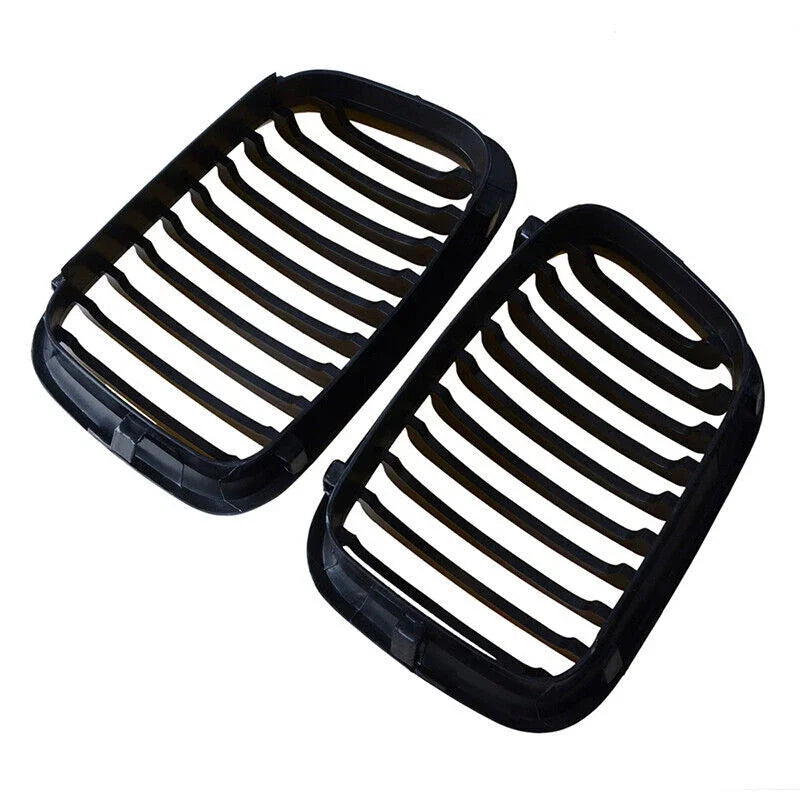 For BMW 3 Series E46 4 Doors 1998-2001 2x Car Grille Front Kidney Grill Single Line Style 51138208489 51138208490 Decoration Quake