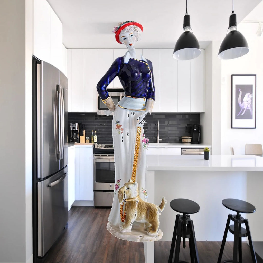 Girl Figurine Statue Porcelain Desktop Ornament Modern Decorative Sculpture for Home Decor Living Room Office Fireplace Quake