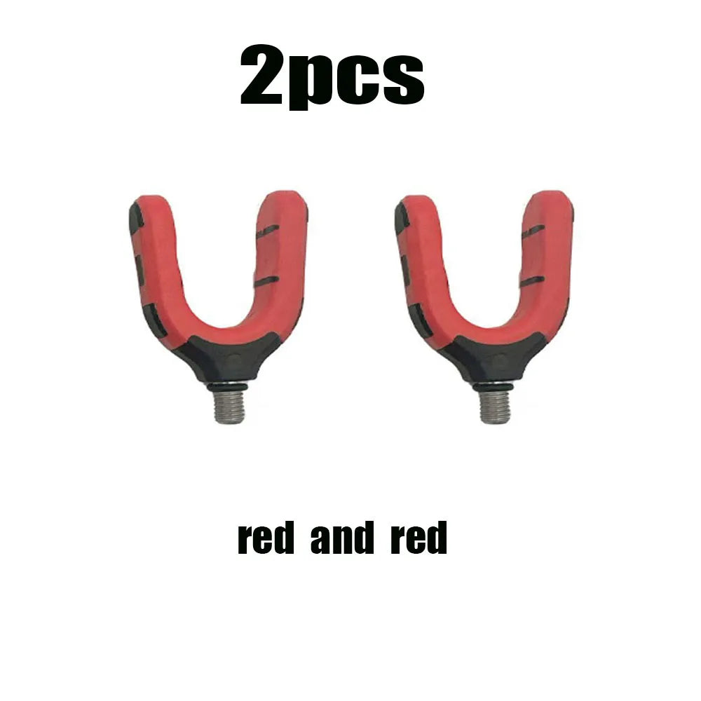 1Pc Rigtrip Heavy-Duty Carp Fishing Rod Rest Head Gripper Holder with Screw Thread, Non-Slip Grip Base - Compatible with Rod Pod Quake Honghong2Pcs