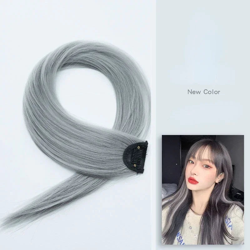 DIY Colored Hair Styling Clips Long Straight Hanging Ear Hairpin Hairpieces Women Natural Hair Braiding Clip Fake Hair Piece Quake BCH