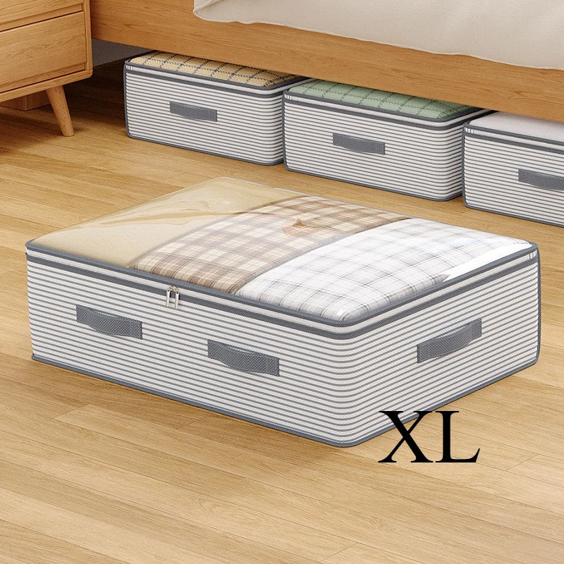 Multifunctional Bed Bottom Storage Bag Large Capacity Foldable Clothing Quilts Portable Storage Container Dust Cleaning Bedroom Quake XL