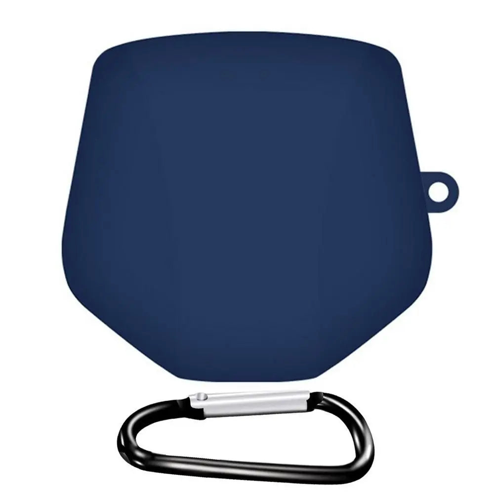 with Carabiner Headphone Storage Case Silicone Soft Earphone Protector Waterproof Shockproof Carry Bag for Lenovo GM2 PRO Home Quake Dark Blue