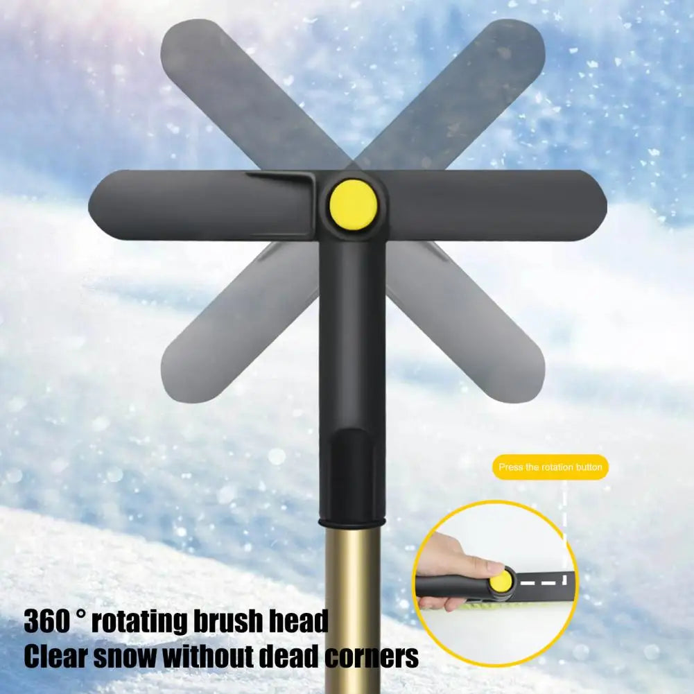 Snow Removal Tool Extendable Car Snow Brush Ice Scraper Heavy-duty Shovel with Eva Grip for Windshield Snow Removal Winter Auto Quake
