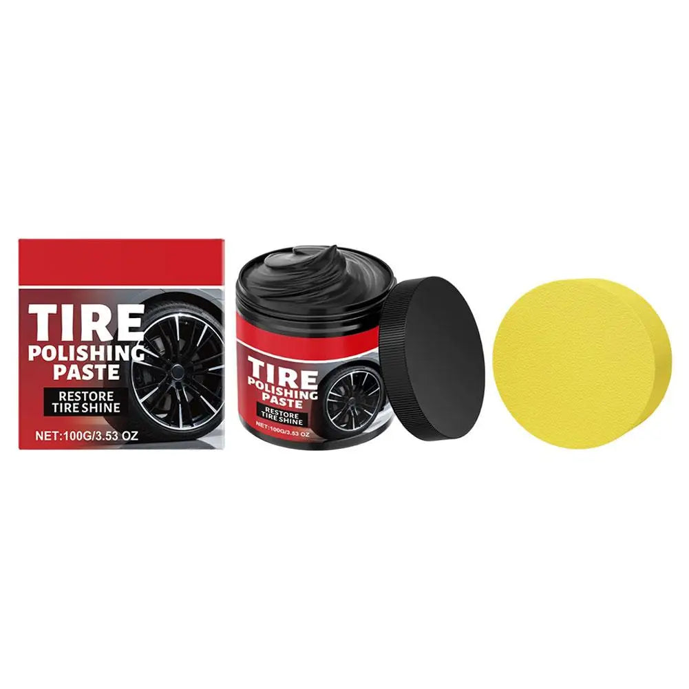 Car Tire Refurbishing Paste Tire Shine Polish Cream Long Lasting Protection Anti Aging Care for Rubber Wheel Maintenance Quake 100g 100g