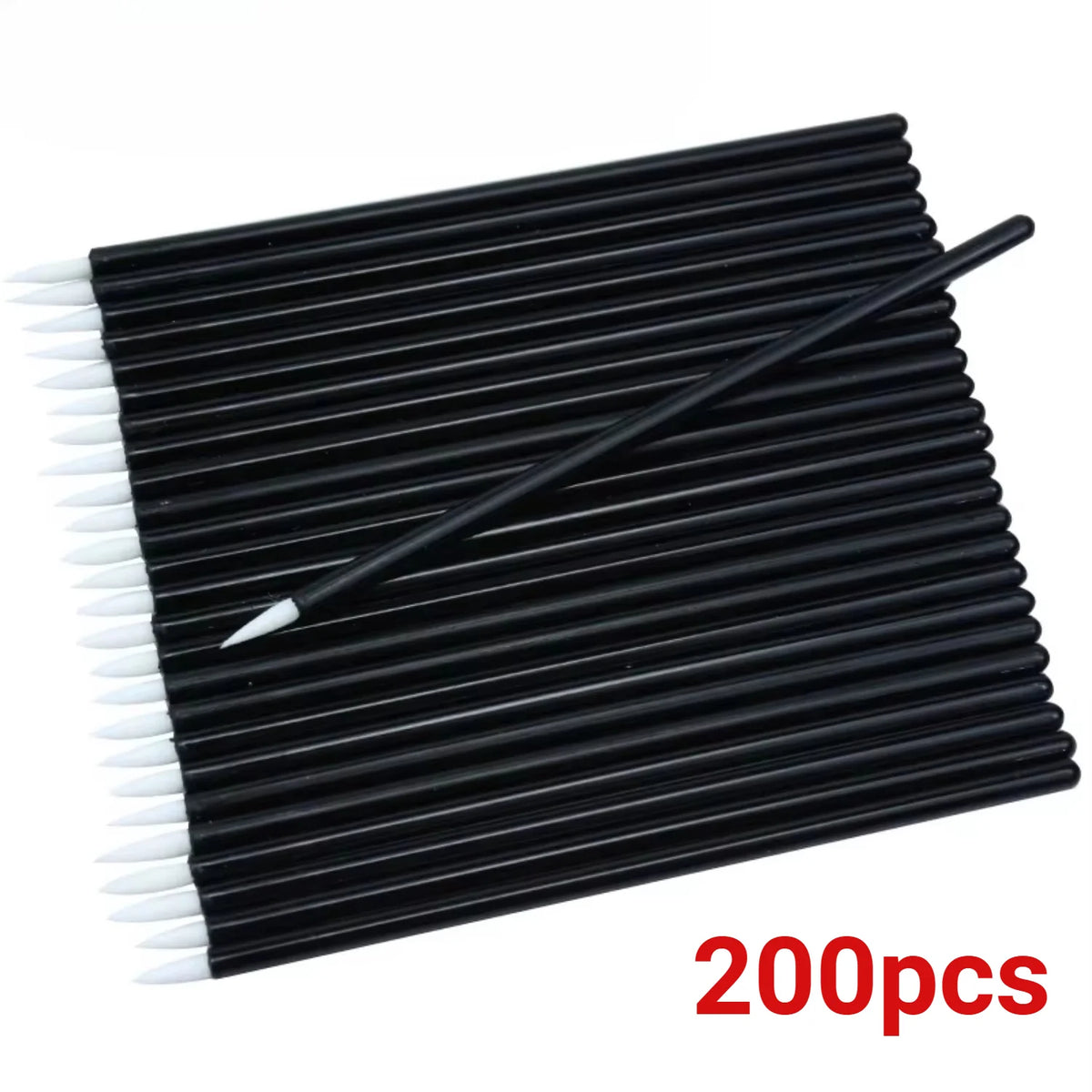 vvocci 50pcs Reusable Gel Eyeliner Brushes, Disposable Nail Art Painting Pen, Makeup Eyeliner Tools for Eye & Brow Application Quake M443 Blank 200pcs
