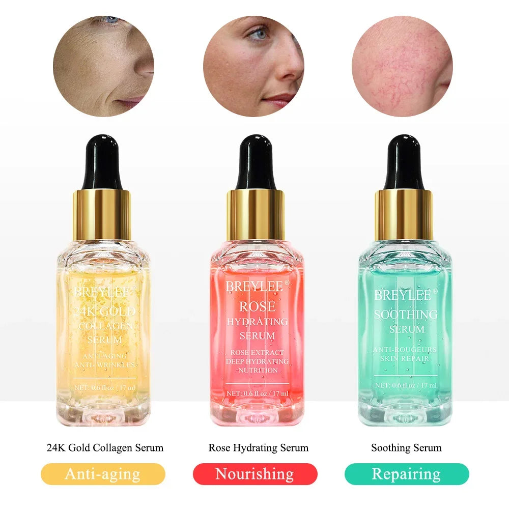 BREYLEE Retinol Face Serum Vitamin C Brighten Tone Essence Hyaluronic Acid Moisturizing Anti Aging Cream Firming Skin Care 17ml Quake