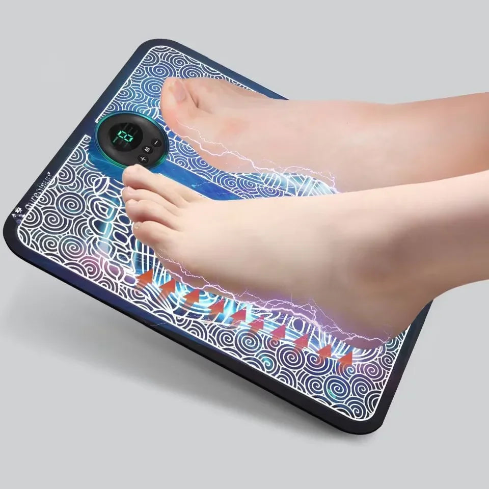 Foot Massager Stimulation Pad Electric Foot Massage With Remote 8 Mode 19 Levels of Strength Lightweight Relieve Foot Pressure Quake