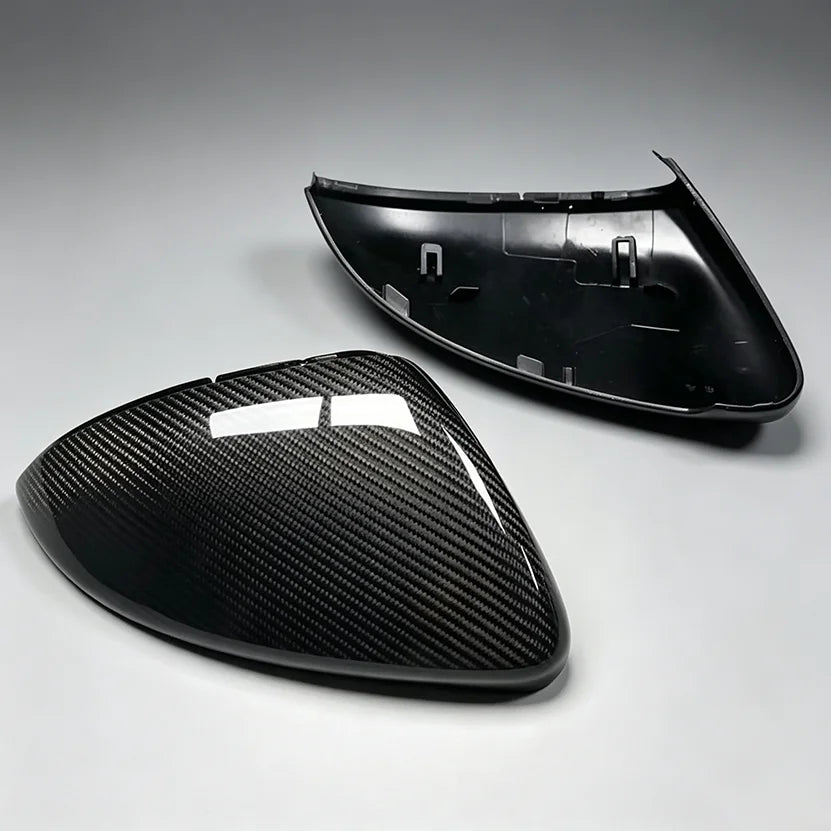 Direct Clip-On Replacement Real Carbon Fiber Side Mirror Cover Caps For VW Golf 7 MK7 MK7.5 GTI R 2013-2020 2PCS Quake Default Title