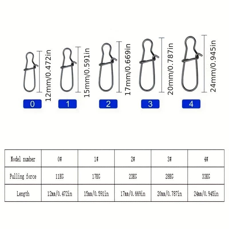 250pcs/box Stainless Steel Reinforced Pins Bagged Minnow Popper Lure Quick Connectors Fishing Accessories Suitable for Outdoor Quake