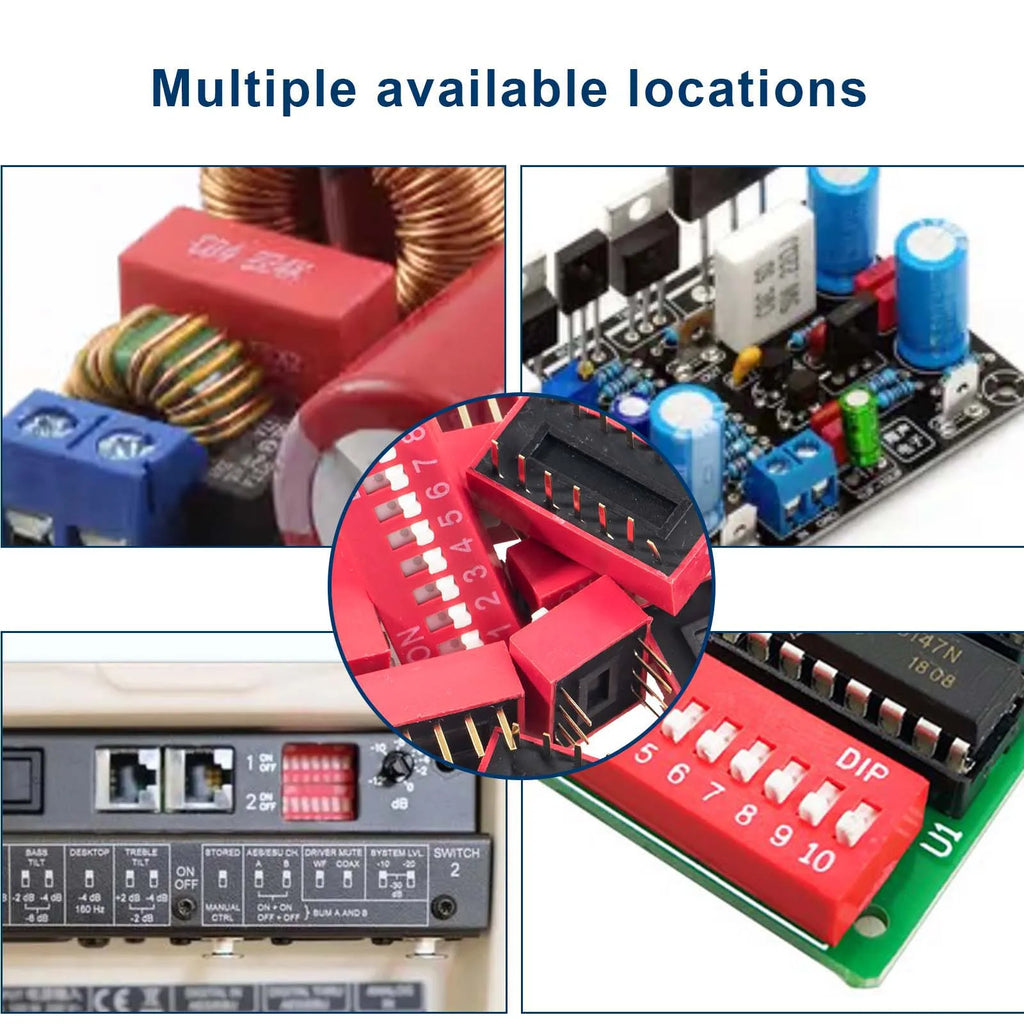 Slide Type Switch Kit Double Row Dip Switches Module 2.54mm 1 - 12 Position For Circuit Breadboards Quake