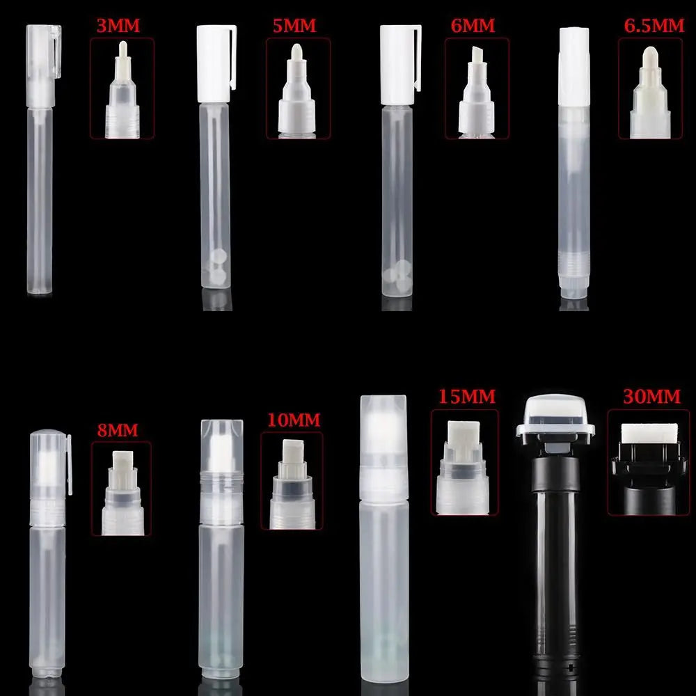 Refillable ink Transparent Barrels Tube Graffiti Pens Paint Pen Accessories Liquid Chalk Marker Empty Rod Quake