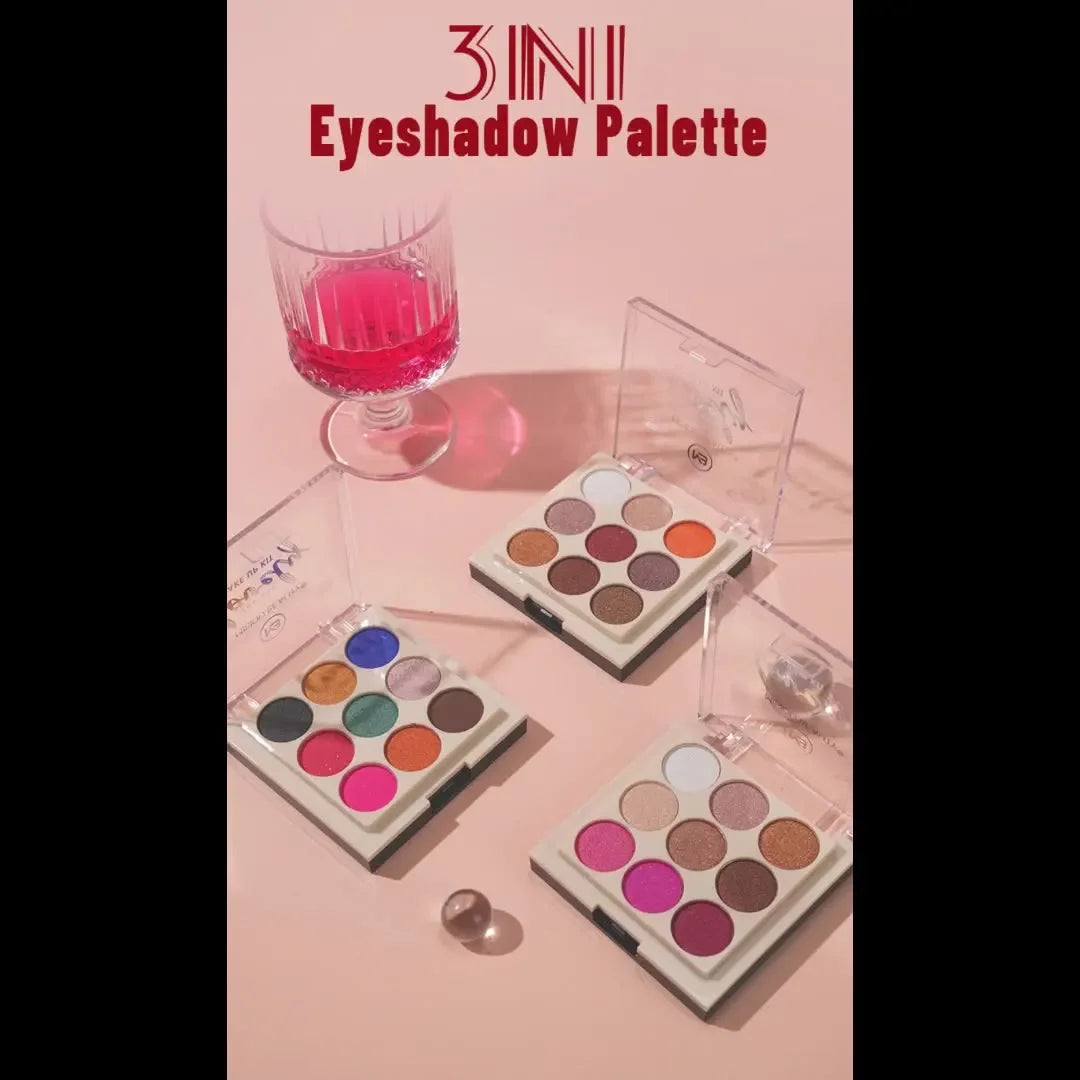 2-Layer Multi-Functional Palette Matte Pearlescent Shimmer Eyeshadows Highlight Contour Beauty Makeup Wide Range All-in-One Quake