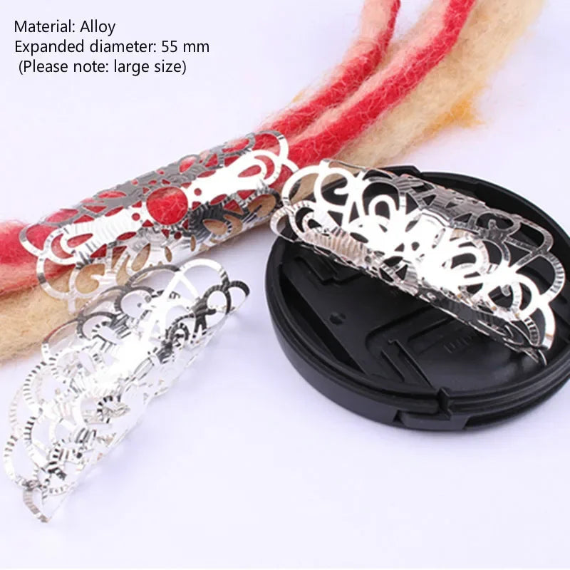 5/10Pcs Gold Charms Diy Hairs Braid Dread Dreadlock Beads Hair Ring Rope Elastic Hair Bands Ponytail Hairstyle Hair Accessories Quake 5pcs NO.16