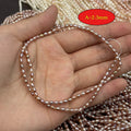 A Natural Freshwater Pearl Rice Isolation Pearl 2-3mm For Jewelry Making DIY Necklace Bracelet Chains Earrings Accessory Quake PURPLE 2-3mm