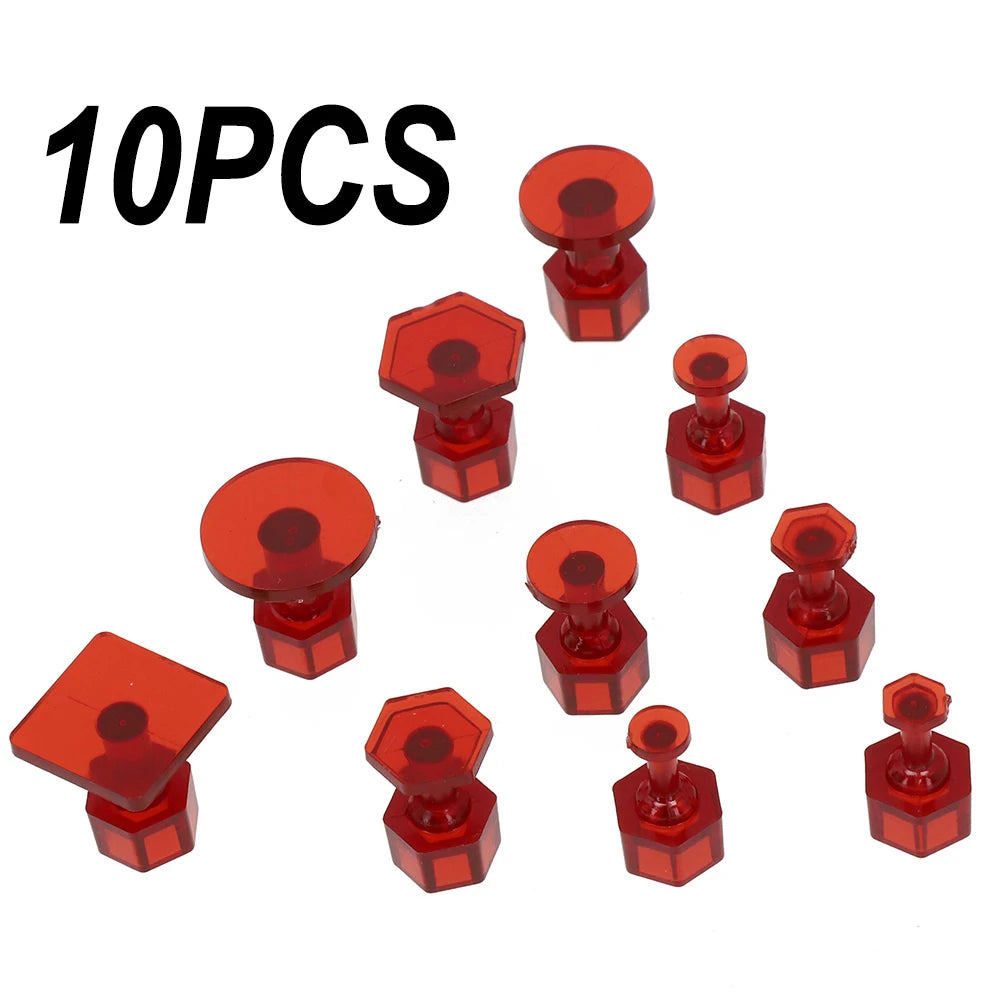 Dent Removal Tools Glue Tabs 10pcs High Quality Multiple Purposes Nylon T Bar Hammer Car Accessories Glue Tabs Quake A