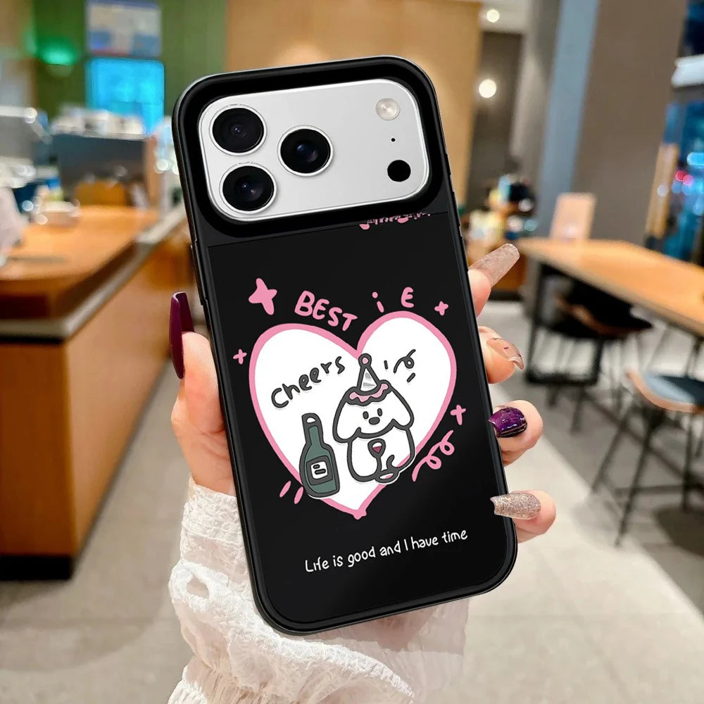 6090468 Mirror Surface Magnetic Phone Case Cover for IPhone 13 14 15 16 17 18 Pro Max Case Multicolor Quake