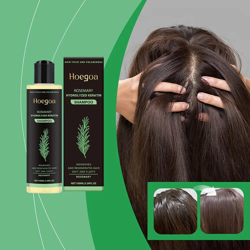 Hoegoa Rosemary Hair Shampoo Volumizing and Thickening Strengthening and Oil Control Nourishes and Repairs Hair Oil Adds Volume Quake