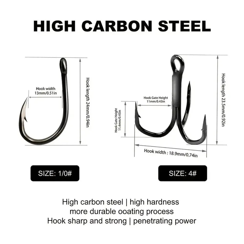 Live Bait Double-Hook Fishing Rig with Stainless Steel Line - Heavy-Duty Anti-Tangle Design, Luminous Beads & 2 Hook System, Ult Quake