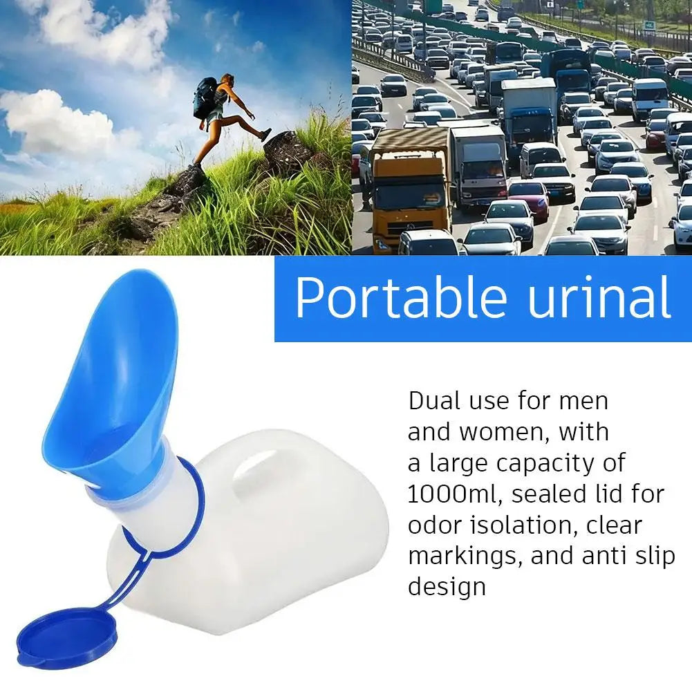 Unisex urinal with car mounted urinal interface, suitable for car mounted urinals automotive parts 1000ML Quake