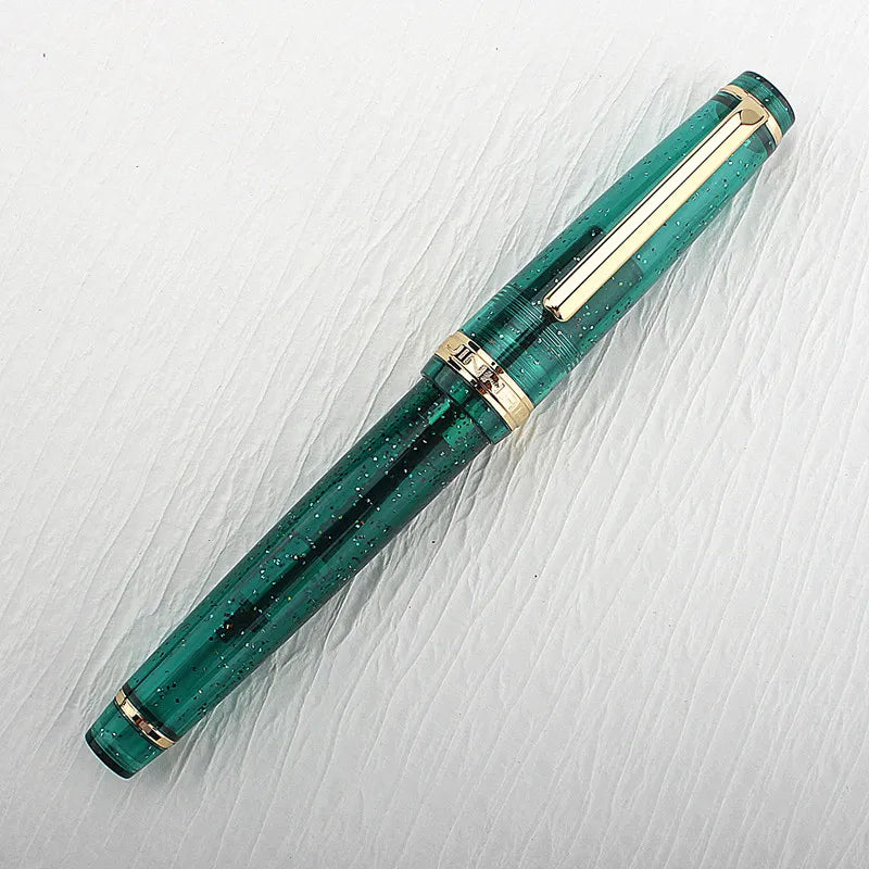 Jinhao 82 Fountain Pen Acrylic EF/F/M/Bent Nib Golden Trim with Converter Writing Pen Quake