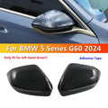LHD For BMW 5 Series G60 2024 Car Sticker Rearview Side Mirror Cover Wing Cap Exterior Door Rear View Case Trim Carbon Fiber Quake Default Title