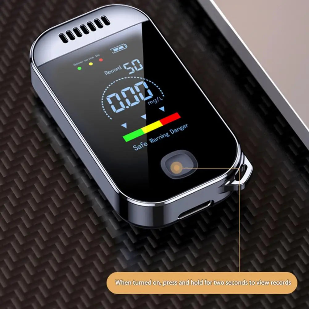 Portable Respirator Detector Tester LCD Screen Digital Display Alcohol Tester Smart Chip Travel Breath Analyzer Quake