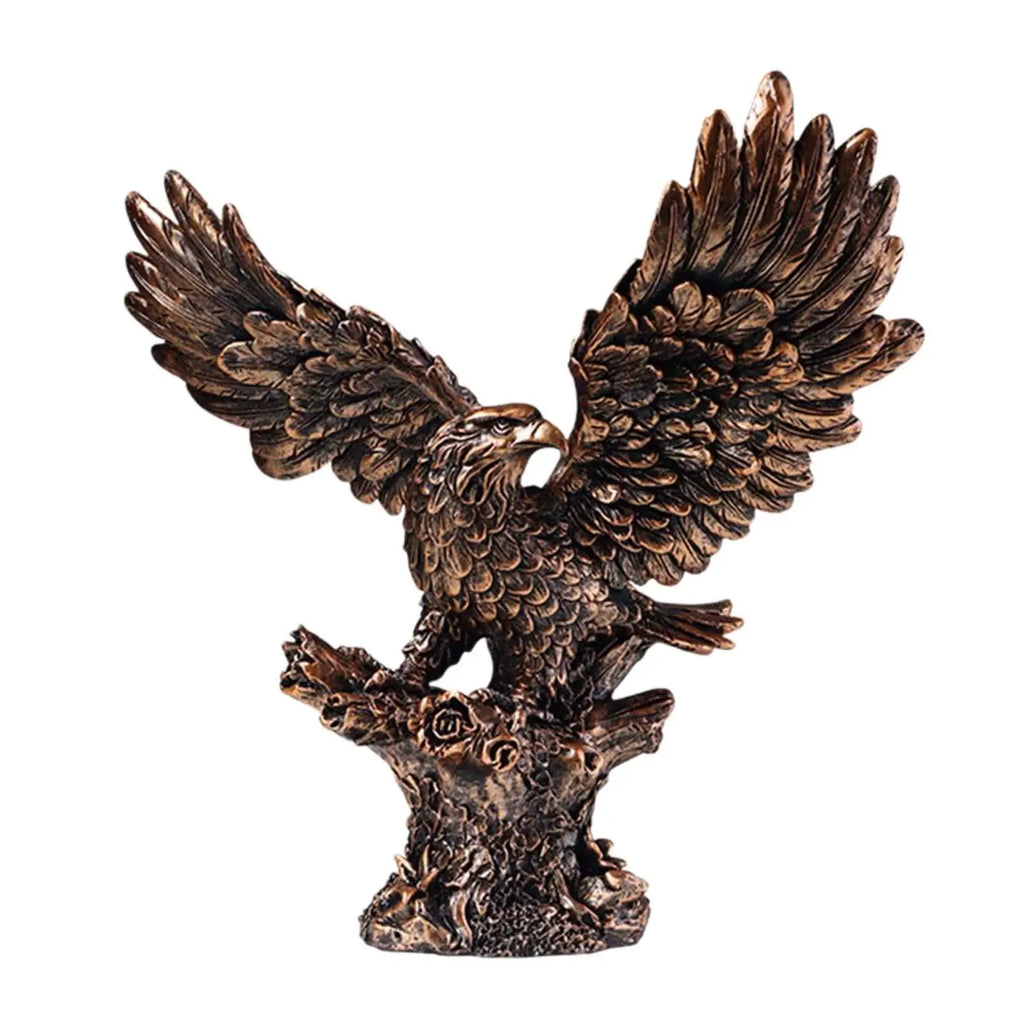 Eagle Statue Animal Sculpture Collectible Eagle Figurine, Table Centerpiece for Bookcase Shelf Office Garden Outdoor Ornament Quake