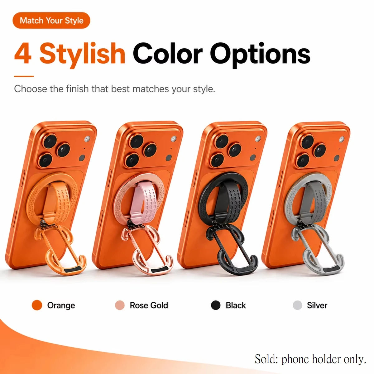 Magnetic Ring iPhone Holder For MagSafe Grip Simplicity Rotation for Phone Foldable Bracket Quake