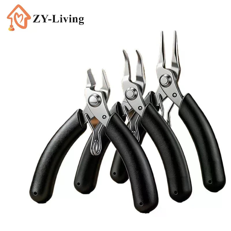 1Pcs Mini Needle Nose Curved Nose Pliers Stainless Steel Hand Pliers For DIY Bracelet Jewelry Making Tool Quake