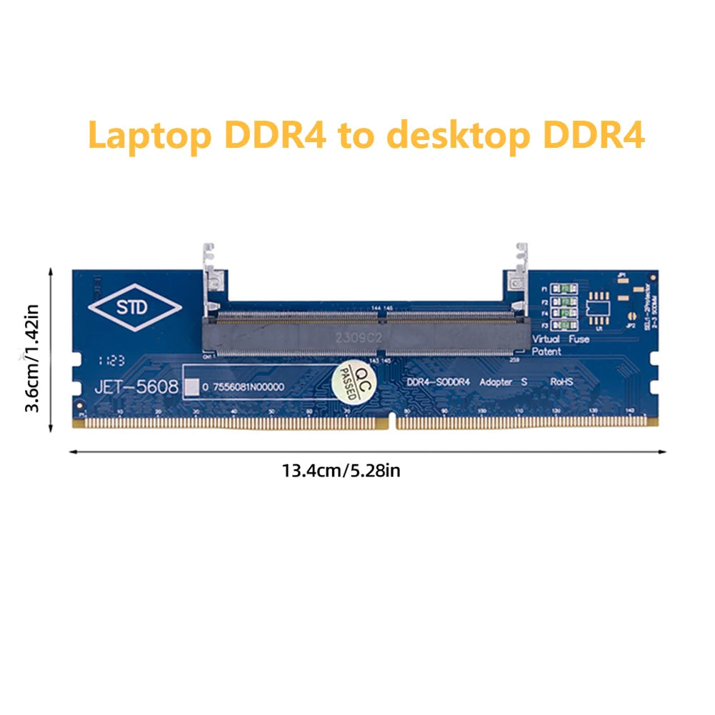 Laptop To Desktop SO-DIMM To PC DIMM Card DDR3 DDR4 DDR5 Memory RAM Memory Adapter Quake 1PC DDR4