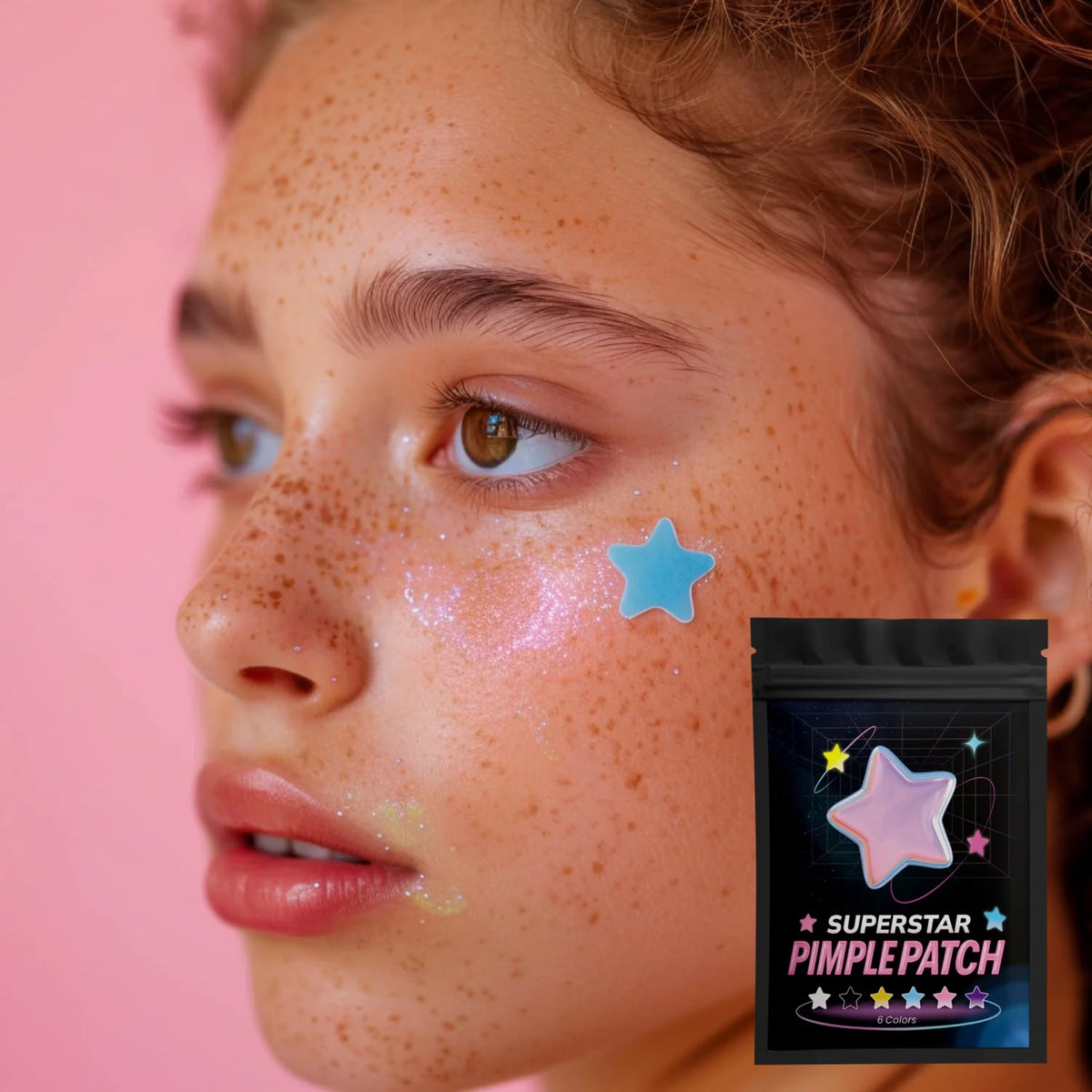 240Pcs pieces of multi-color star acne patches, facial acne patches, concealer acne patches, and pimples patches, ultra-thin Quake