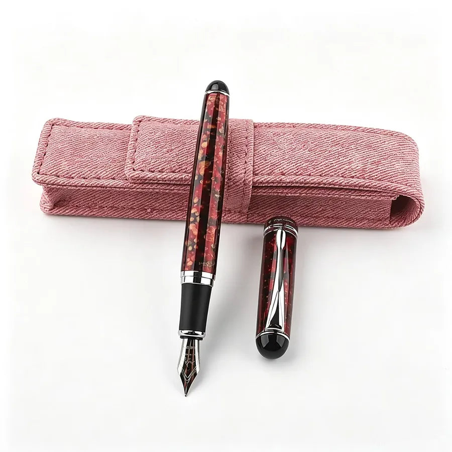 Jinhao 750 Fountain Pen Matte Black Metal Body M Nib Classic Ink Pen Business Office Writing Gift Pen Quake 750-9 M 0.7MM