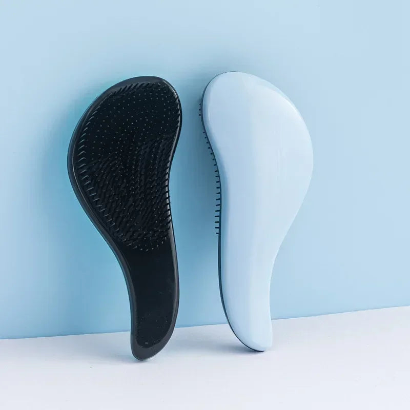 Magic Smooth Hair Comb Anti-static Massage Hairbrush Tangle Detangling Air Cushion Hairbrush Comb Salon Barber Hair Styling Tool Quake 1pc L blue