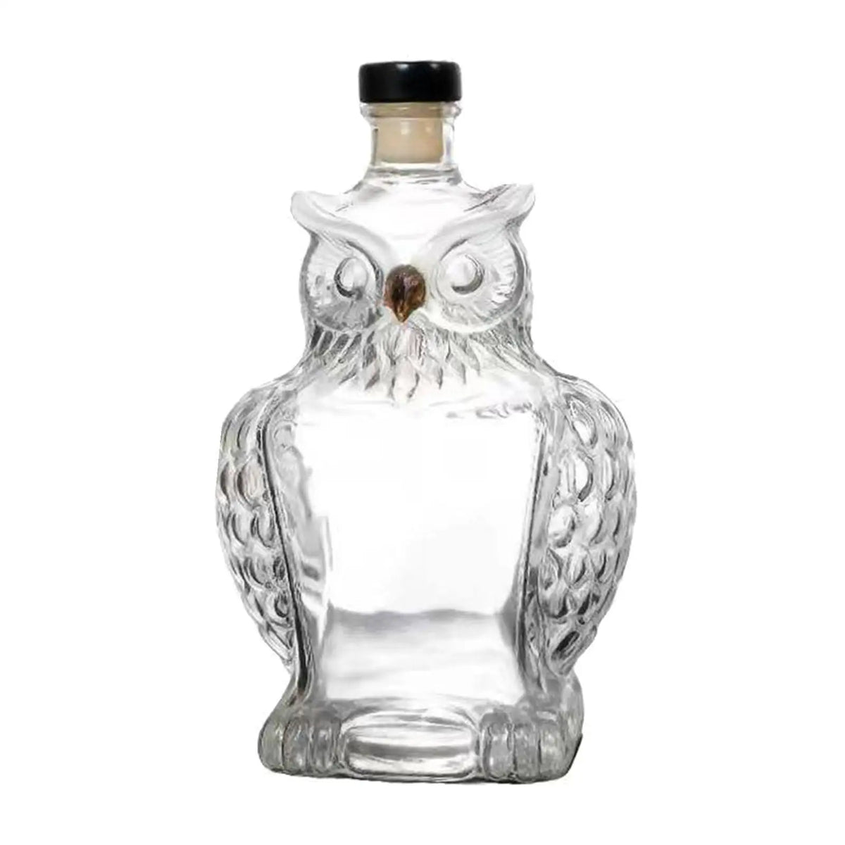 Clear Glass Owl Whisky Decanter Unique Liquor Dispenser Bar Accessories for All Occasions Home Club Quake