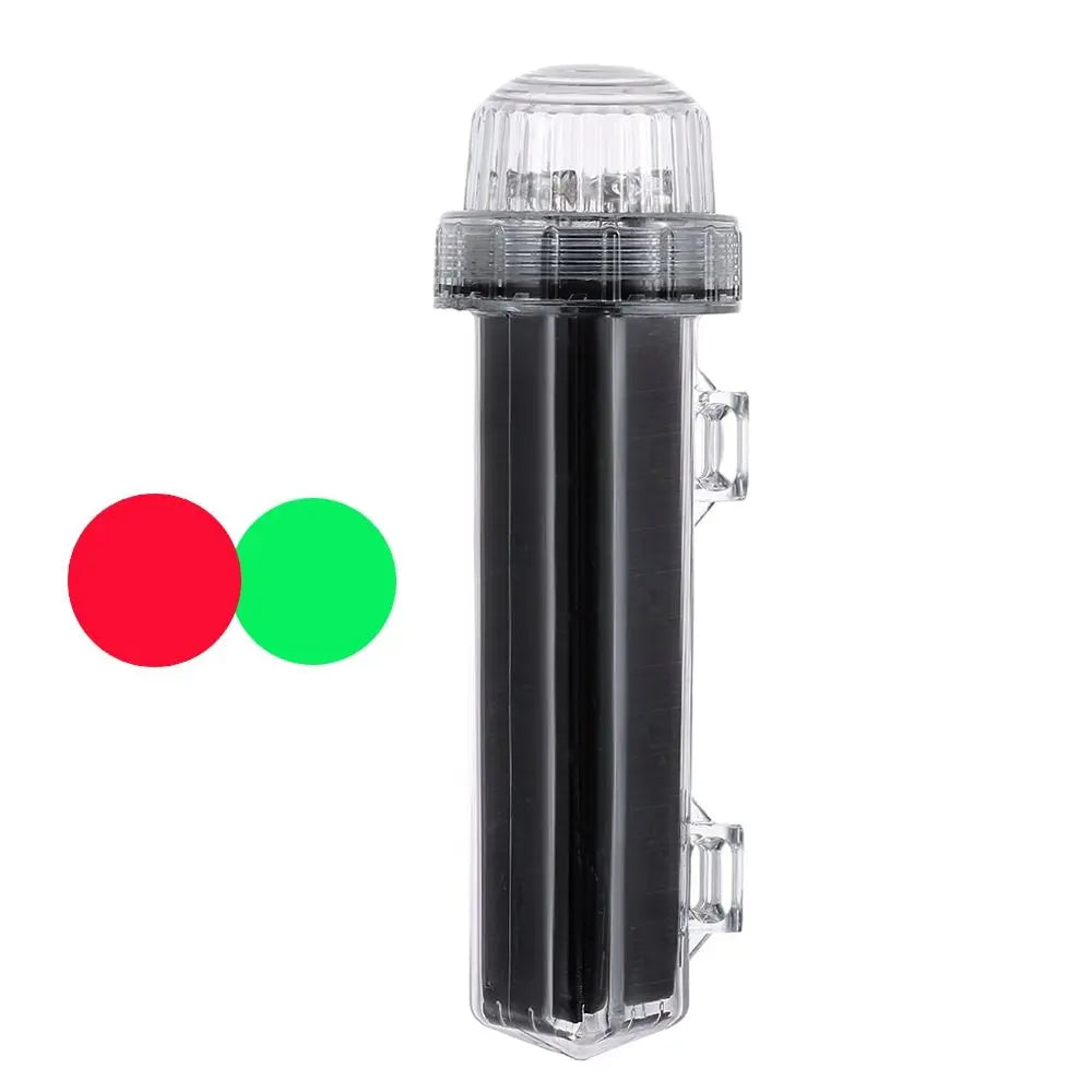 Outdoor Lighting Waterproof Solar Net Mark Light Solar Dual Mode Anchor Light Marine Navigation Light Outdoor Quake Red-Green