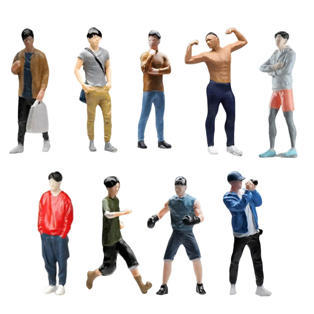 Mini Figure Model Birthday Gift Centerpiece Collectible Resin Ornament Artwork 1:64 Realistic Statue for Shelf Office Tea Room Quake
