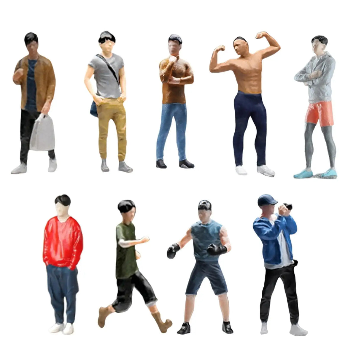 Mini Figure Model Birthday Gift Centerpiece Collectible Resin Ornament Artwork 1:64 Realistic Statue for Shelf Office Tea Room Quake