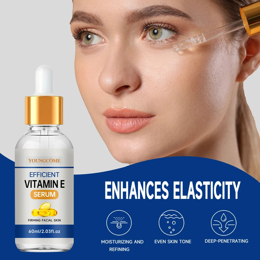 Vitamin E Wrinkle Remover Face Serum Lifting Firming Fade Fine Lines Anti-aging Essence Whitening Brighten Nourish Skin Care ﻿ Quake