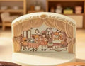 1Pcs Miniature 3D Cartoon Cute Bear Stage Resin Micro Landscape Simulation Desk Model Play Toys Decor Dollhouse Accessories Quake white