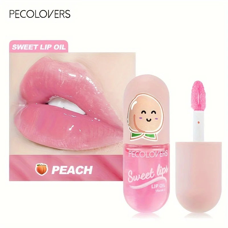Strawberry Moisturizing Lip Gloss Peach Waterproof Glossy Long Lasting Not Sticky Natural Lip Tint Daily Makeup Lip Oil Primer Quake 01