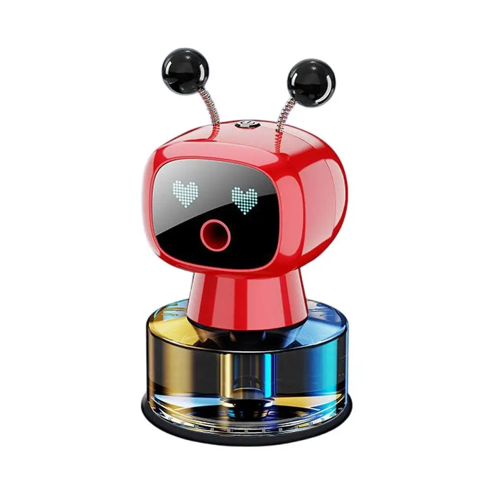 Smart Car Air Freshener AI Rechargeable Car Aroma Diffuser Smart eyes 4 Levels of Adjustable Intelligent Car Diffuser Gift Quake B