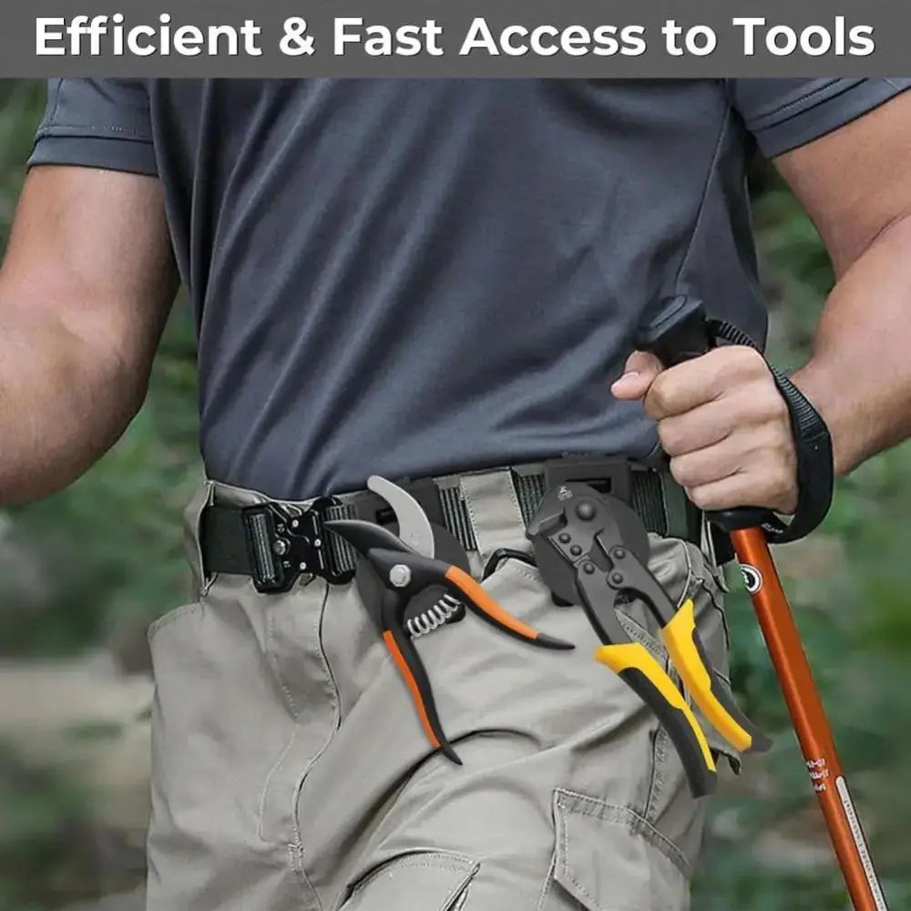 New Non-Slip Tool Belt Clip Adjustable Metal Magnetic Tool Holder Detachable Quick Access Belt Buckle Quake