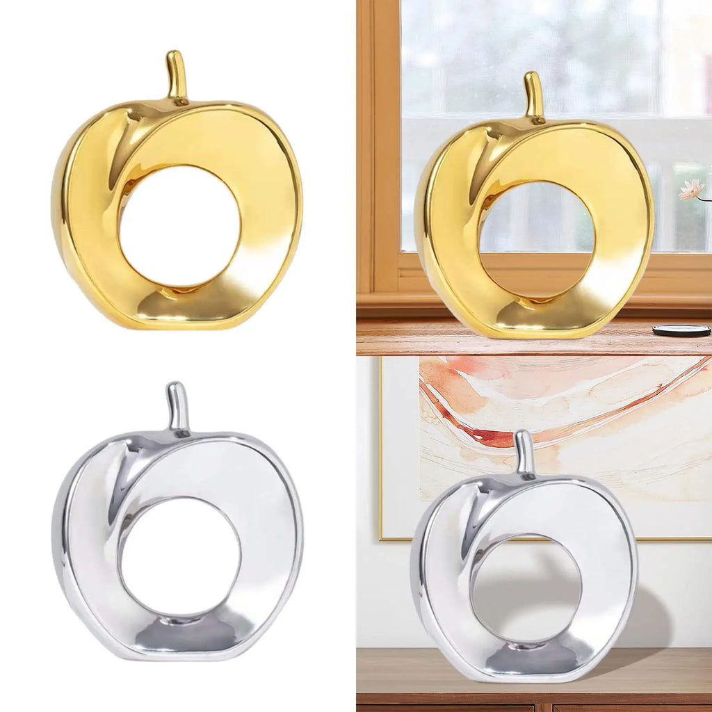 Apple Statue Decor Abstract Art Accessories Decorative Apple Figurine for Table Centerpiece Bookshelf Dining Room Porch Decor Quake