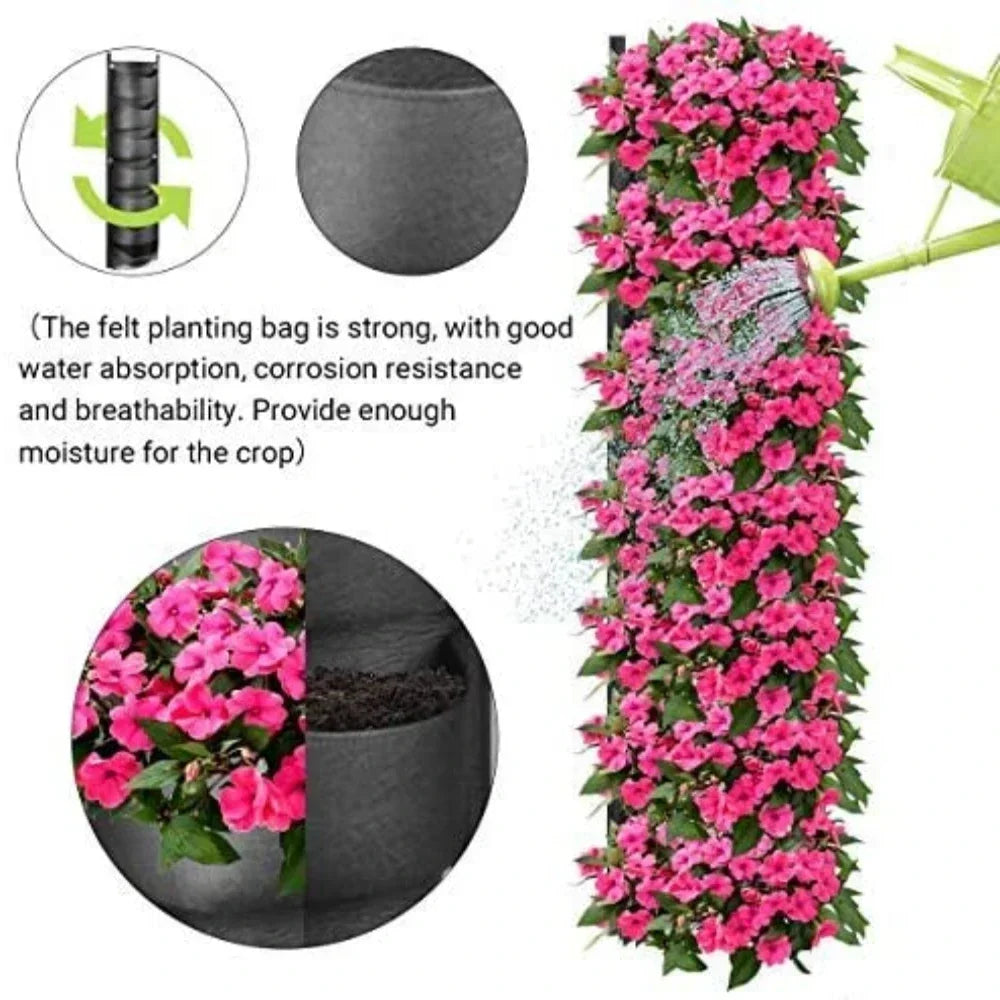 Vertical Felt Bag Planting Bag Greening Plant Wall Cultivation Bag Seedling Bag Plant Wall Hanging Bag Quake