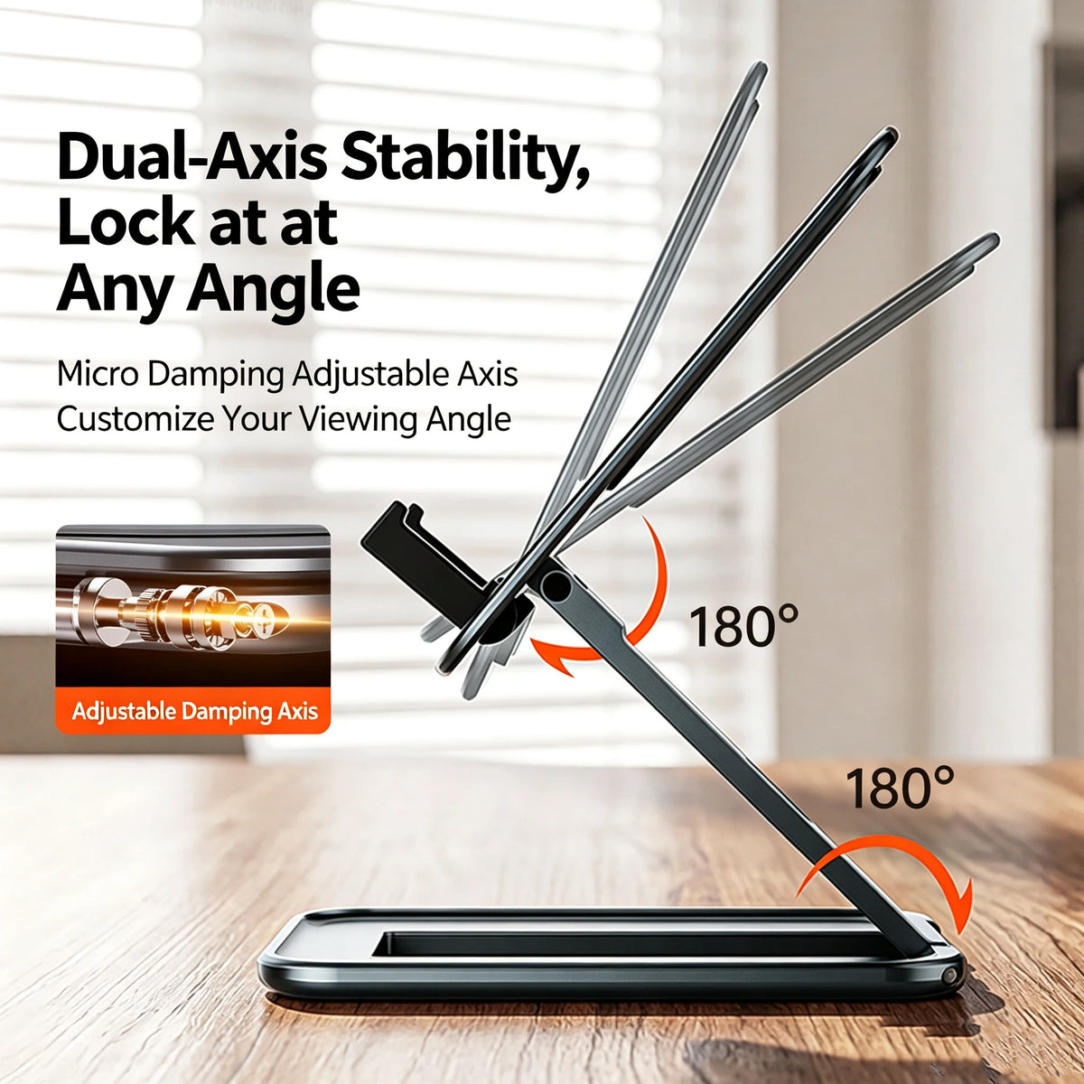 Foldable Phone Stand All Aluminum Alloy Adjustable Magnetic Cell Phone Holder Portable Desktop Phone Mount for phone Quake