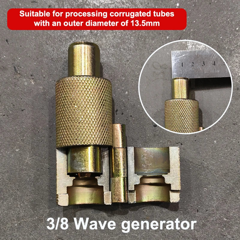 1PC Stainless Steel Corrugated Pipe Processing Flat Wave Bellows Interface Maker Mould Tool Corrugated Pipe Interface Maker Quake 13.5mm