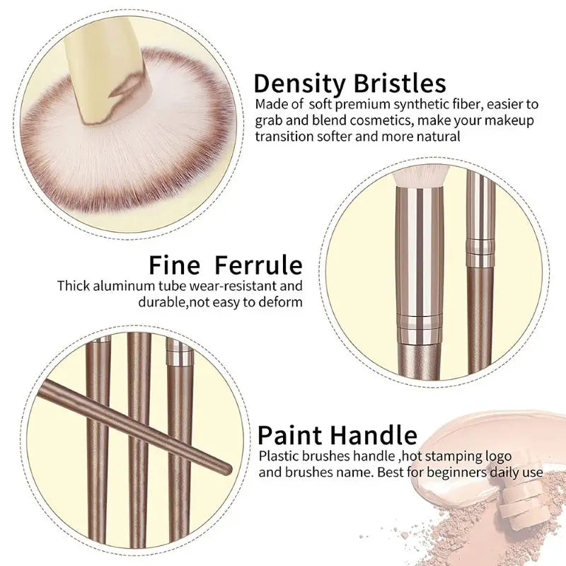 Professional 3-20PCS Makeup Brushes Set Eyeshadow Foundation Concealer Blending Blush Brush Kabuki Soft Make Up Beauty Tool Quake