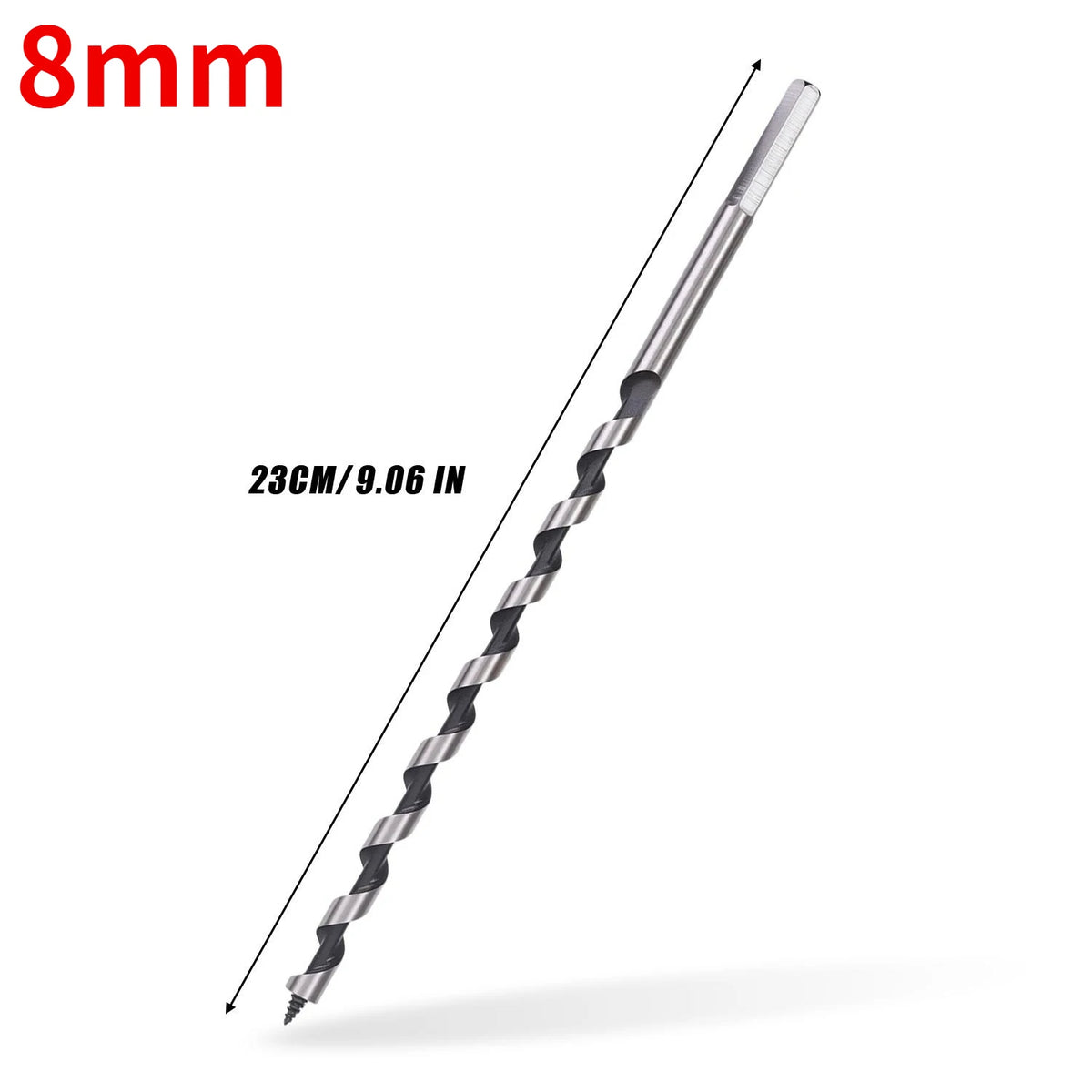 Hex Shank Wood Auger Bit Extended Deep Hole Spindle Dril Carbon Steel Twists Drill Bit Heavy Duty 230mm Long Hole Reaming Tools Quake 8mm