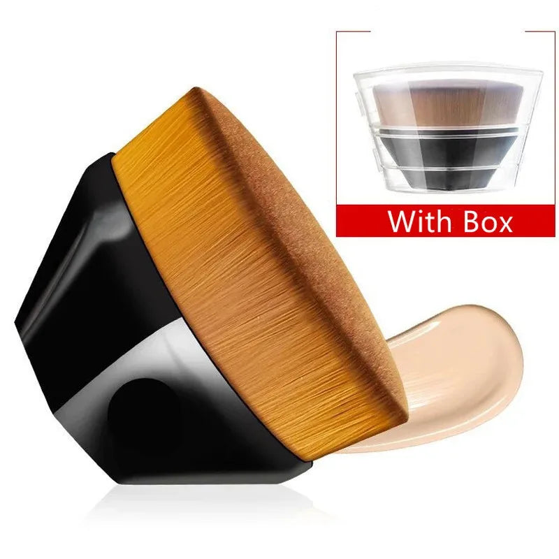 1/2pcs New Magic Makeup Brush Beauty Powder Face Blush Brushes Portable Professional Foundation Brush Large Cosmetics Soft Base Quake black With box