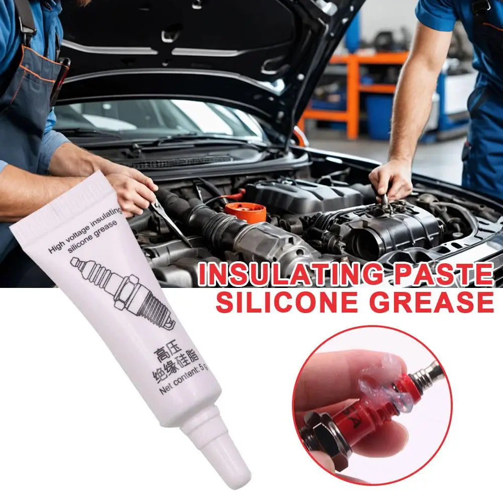 Car Spark Plug Insulating Grease High Voltage Insulating Ignition Coil Silicone Grease Temperature Corrosion Resistance Quake